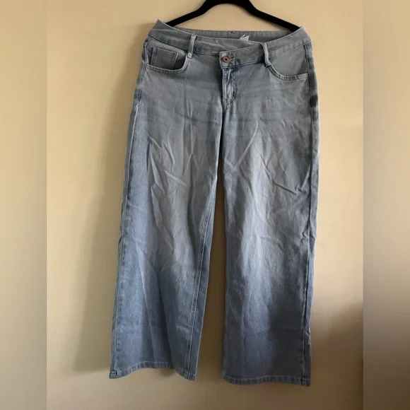 New! Halara Light Blue Wide Leg Jeans - Picture 3 of 5